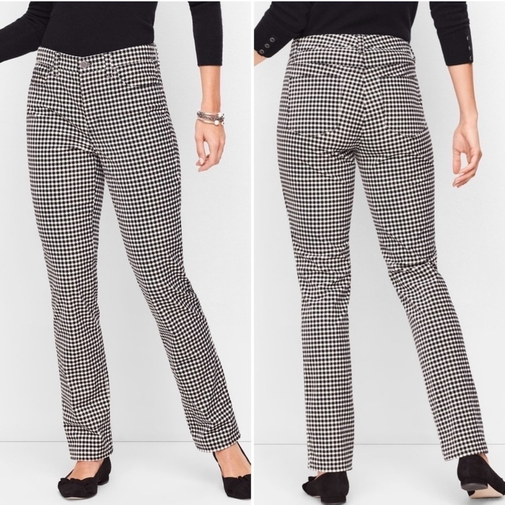 Talbots High-Waist Straight-Leg Velveteen Pants